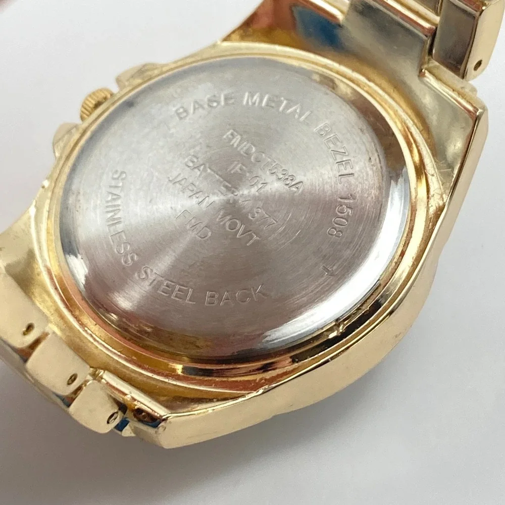 Valletta Women's Watch 35mm Leopard Print Gold Tone Crystals New Battery 7.5